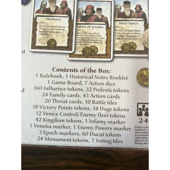 Venetia Board Game by Marco Maggi 2013 Stratelibri, New and Sealed - Picture 5 of 9